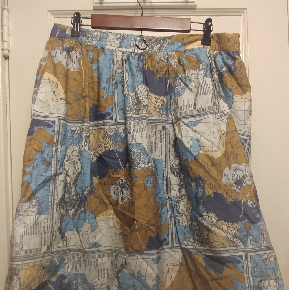 ModCloth Map Skirt NWT